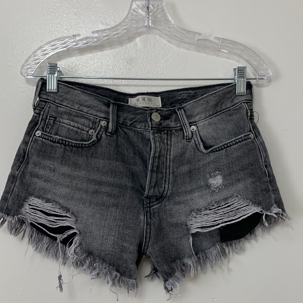 Free People Ripped Jean Shorts